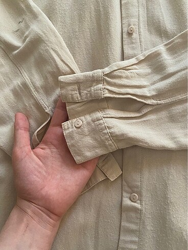 Stradivarius keten gömlek - Görsel 6