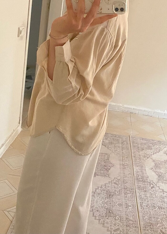 Stradivarius keten gömlek - Görsel 2