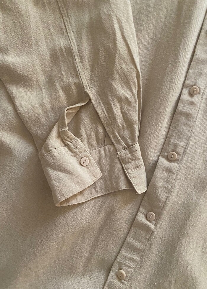 Stradivarius keten gömlek - Görsel 5