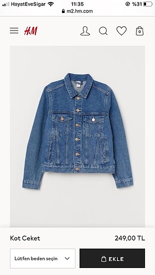 H&M Jean Ceket