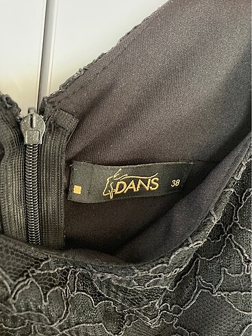 Siyah Abiye Elbise Dantelli - Görsel 4