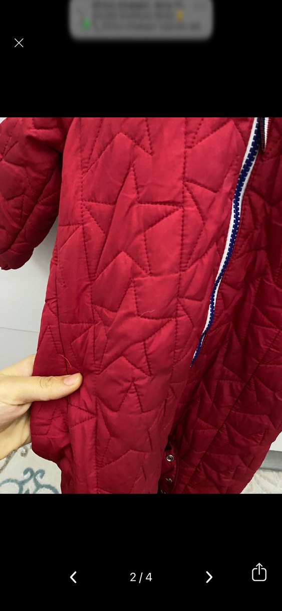 Kırmızı Kapüşonlu Bebek Kayak Tulumu - Görsel 2