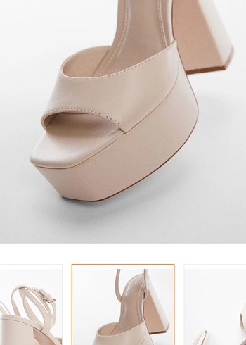 Bej Kadın Platform Topuklu Ayakkabı - Görsel 4