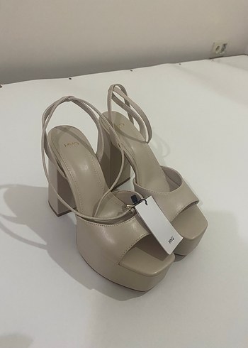 Bej Kadın Platform Topuklu Ayakkabı - Görsel 7