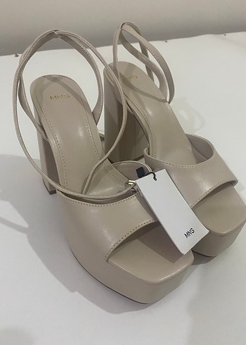 Bej Kadın Platform Topuklu Ayakkabı - Görsel 6