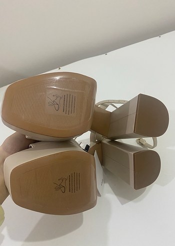 Bej Kadın Platform Topuklu Ayakkabı - Görsel 10