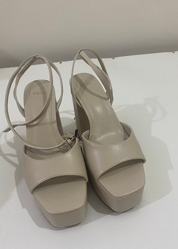 Bej Kadın Platform Topuklu Ayakkabı - Görsel 9