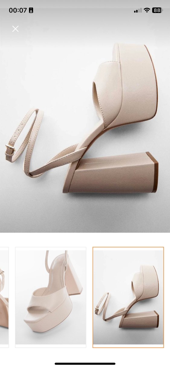 Bej Kadın Platform Topuklu Ayakkabı - Görsel 5