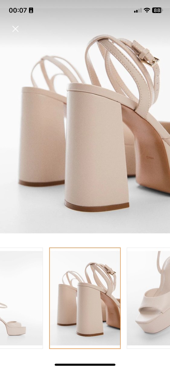 Bej Kadın Platform Topuklu Ayakkabı - Görsel 3