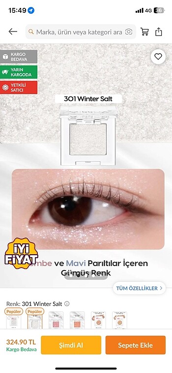 Beden Renk Missha simli far