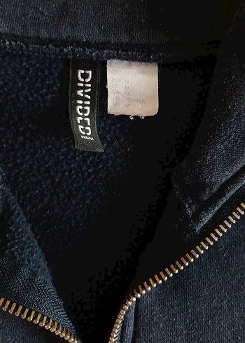 m Beden H&M Kadın Lacivert Yarım Fermuarlı Sweatshirt