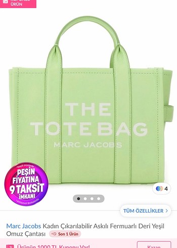 Marc Jacobs Yesil Tote Canta