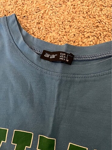 Diğer Mavi baskılı tshirt