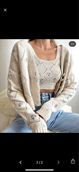 Crop ve hırka
