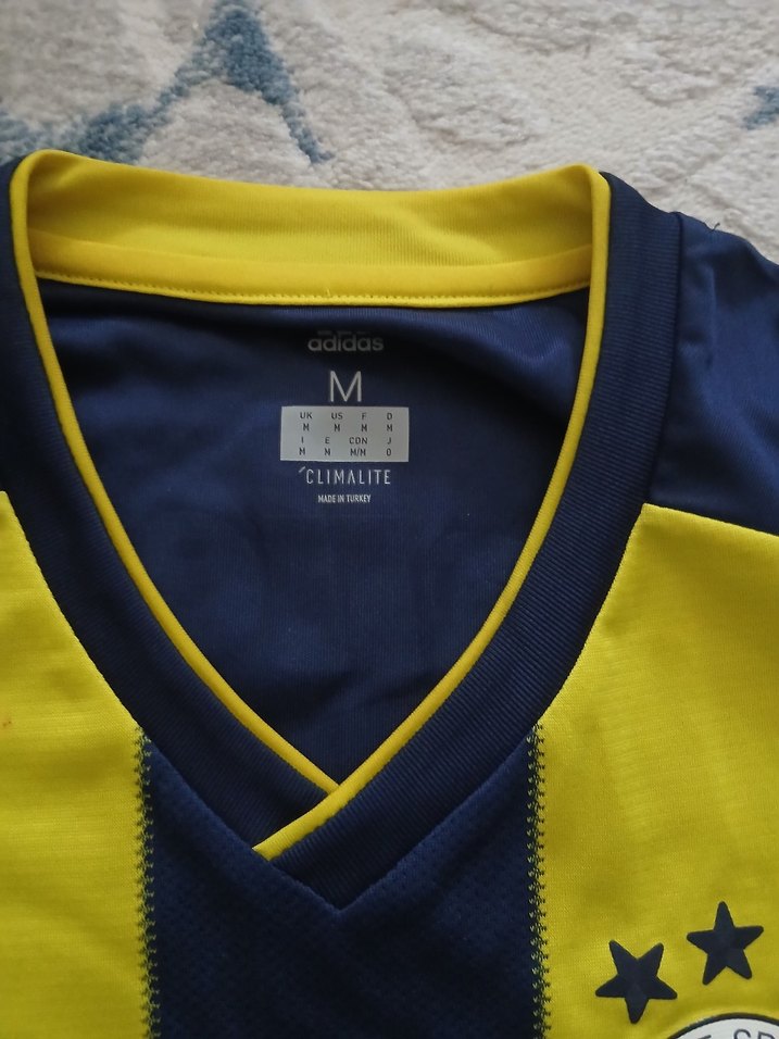 Erkek Sarı-Lacivert Çizgili Kısa Kollu Forma - Görsel 5