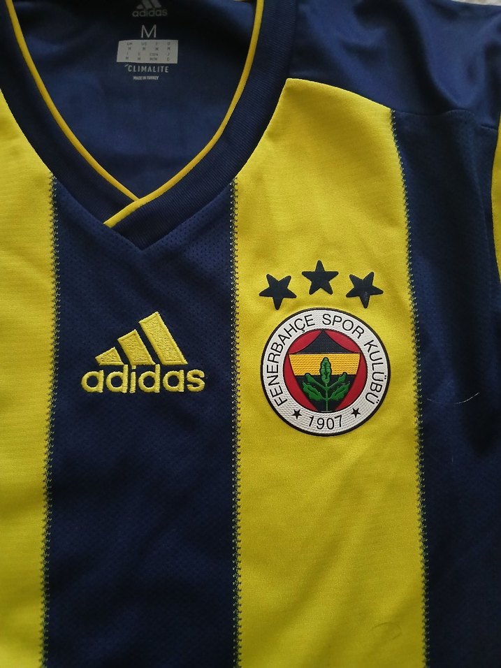 Erkek Sarı-Lacivert Çizgili Kısa Kollu Forma - Görsel 3