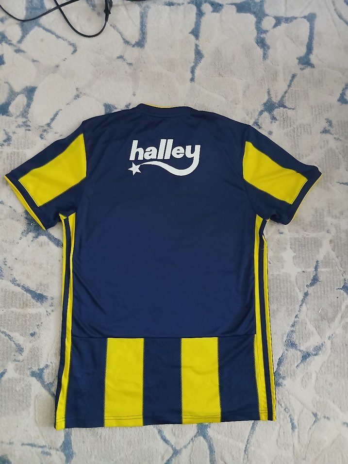 Erkek Sarı-Lacivert Çizgili Kısa Kollu Forma - Görsel 2