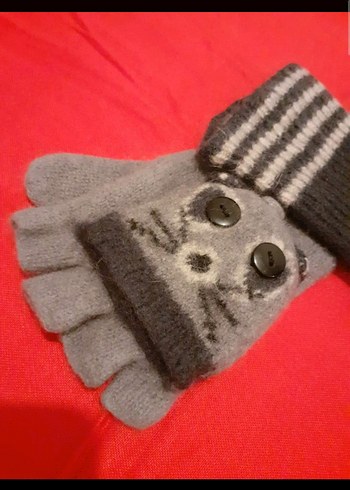 Bohem Tarz Gri Örgü Eldiven - Görsel 2