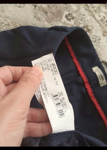 Lacivert Kadın Kumaş Cigarette Pantolon - Görsel 5