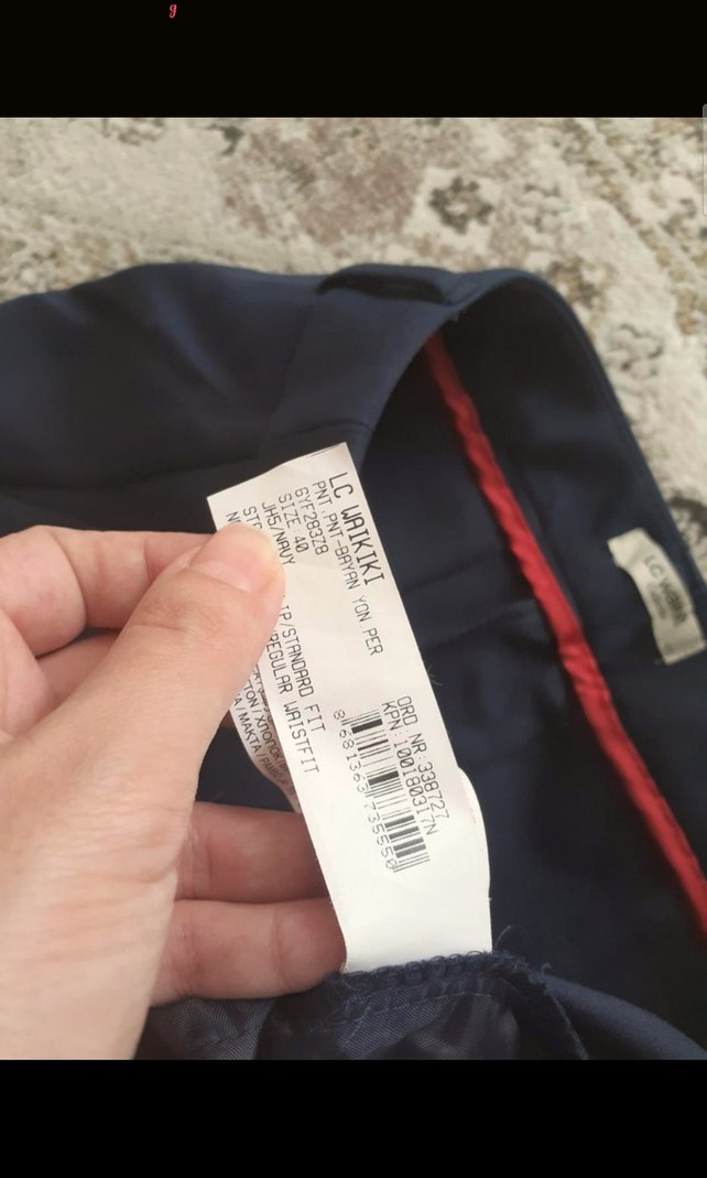 Lacivert Kadın Kumaş Cigarette Pantolon - Görsel 5