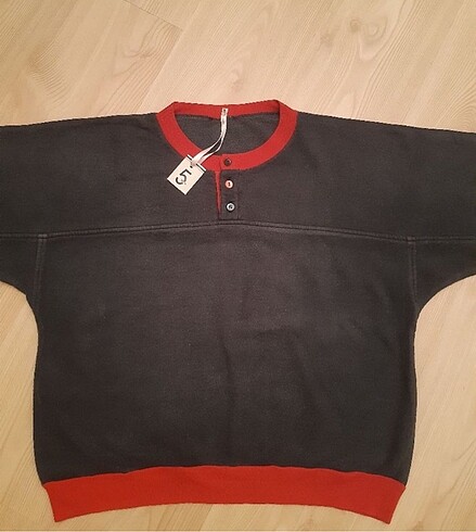 vintage oversize yaka detaylı sweatshirt