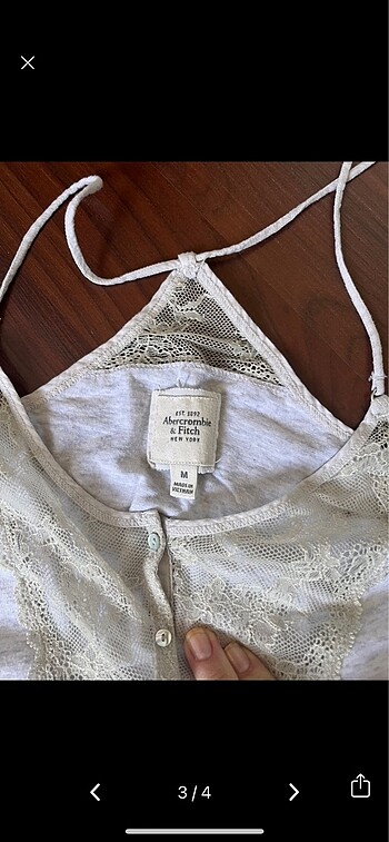 m Beden Abercrombie&Fitch dantelli vintage bluz