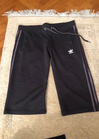 Siyah Adidas Midi Kadın Eşofman Altı