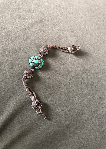 Bohem Vintage Turkuaz Boncuklu Kadın Bileklik