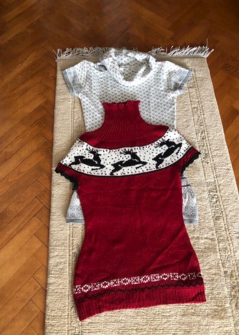 Bordo Mini Yüksek Yakalı Örgü Süveterler - Görsel 2