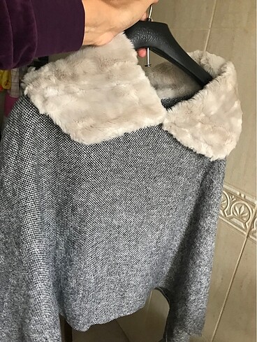 Kürklü pelerin - Görsel 4