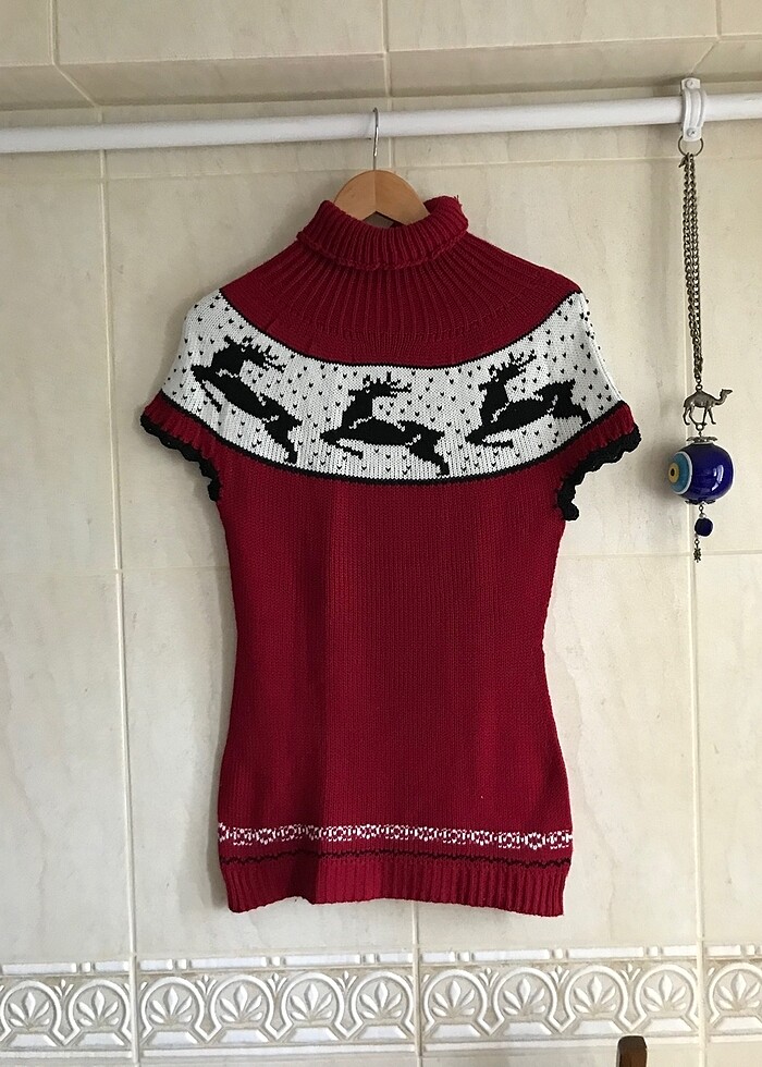 Geyikli Triko blüz - Görsel 2