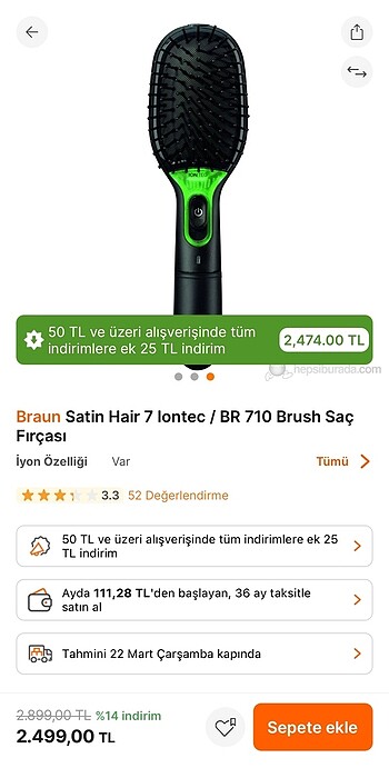 Braun Satin Hair Saç Tarağı