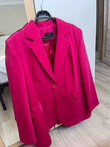 Vatkalı Oversize Ceket Etek Takım