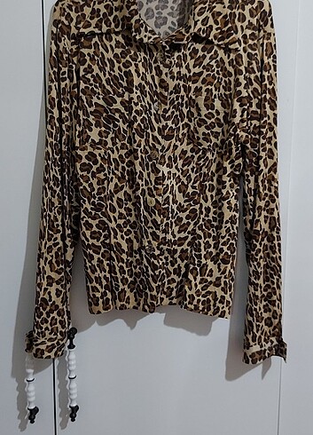 m Beden LEOPAR BLUZ