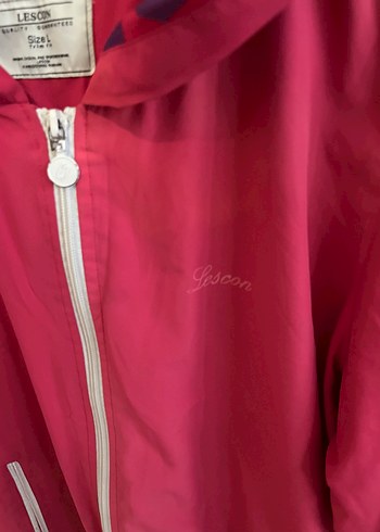 Kapüşonlu Renkli Desenli Pembe Yağmurluk - Görsel 2