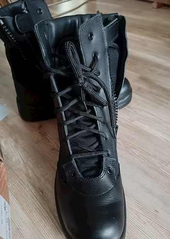 Siyah Erkek Deri Bağcıklı Goth Bot - Görsel 2