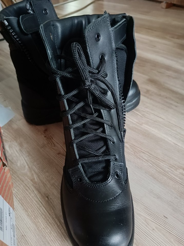 Siyah Erkek Deri Bağcıklı Goth Bot - Görsel 2