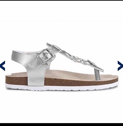 Tchibo gümüş rengi sandalet