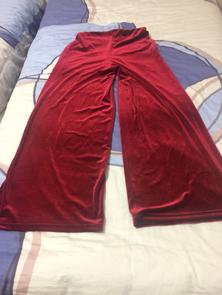 Diğer Bol paça kadife pantolon
