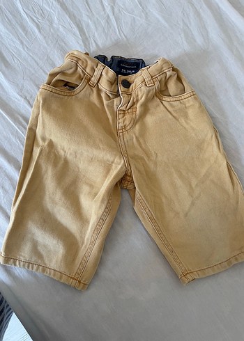Bej Düğmeli Erkek Denim Şort