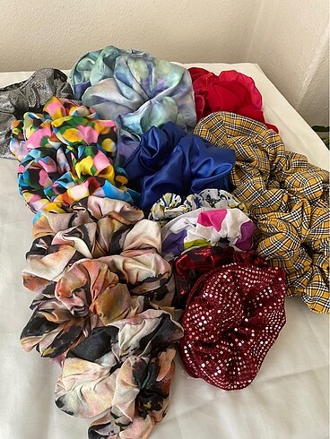 Beden çeşitli Renk Üretim Fazlası Simit Toka Scrunchie