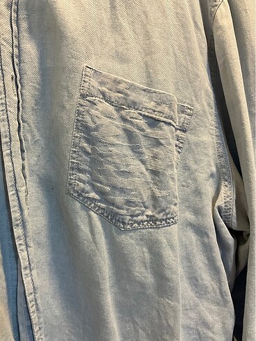 xxl Beden Mavi jeans kot gömlek