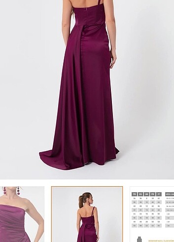 38 Beden bordo Renk Abiye elbise