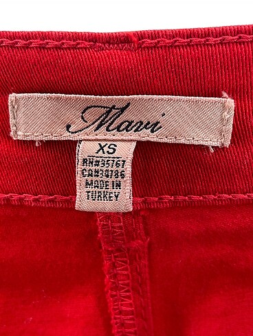 xs Beden kırmızı Renk Mavi Jeans Mini Etek %70 İndirimli.