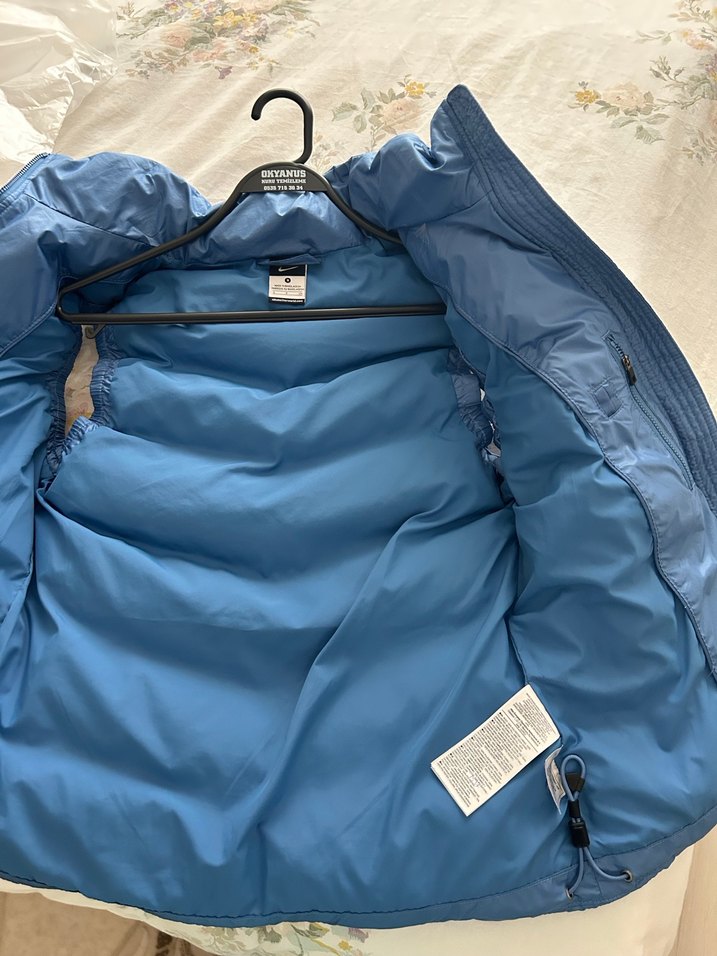 Kaz tüyü Nıke  Şişme Yelek, Fermuarlı, Kapüşonlu - Görsel 4