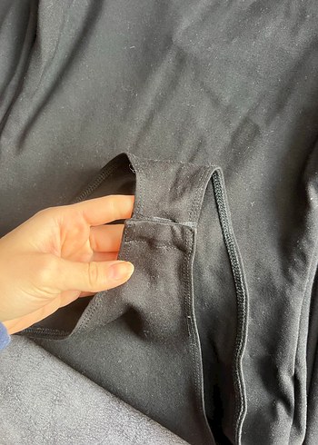 Siyah Uzun Kollu Yüksek Yakalı Kadın Bluz - Görsel 4