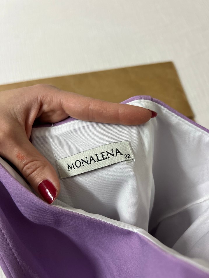 Kadın Mor Süet Straplez Bustiyer - Görsel 3