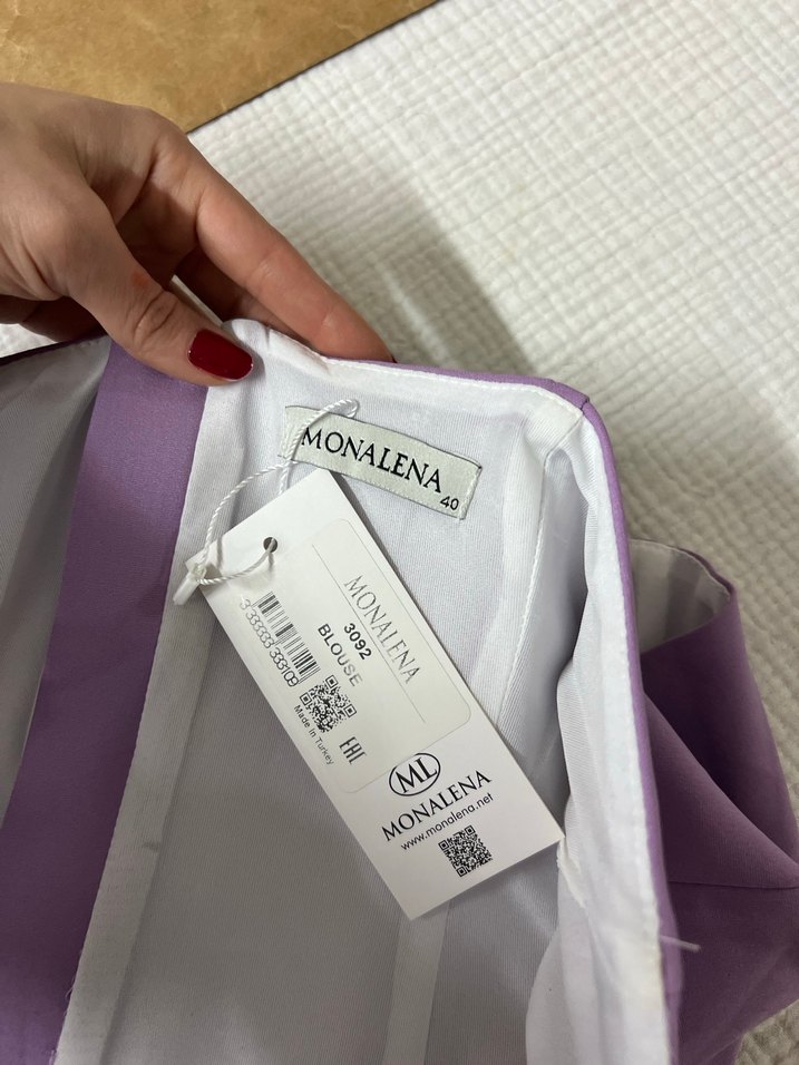 Kadın Mor Süet Straplez Bustiyer - Görsel 4