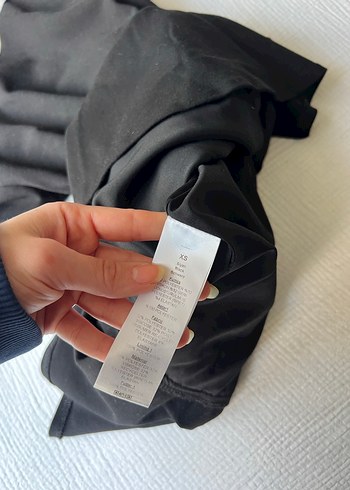 Siyah Düğmeli Kısa Kollu Elbise - Görsel 10