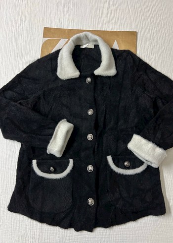 Siyah Beyaz  Kadın Ceket - Görsel 7